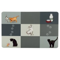 Коврик под миску для ласковой кошки TRIXIE, 44 x 28 см , серый